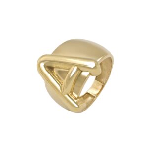 gold ring with the letter A